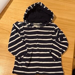 Classic Navy and White Striped Kids Hoodie